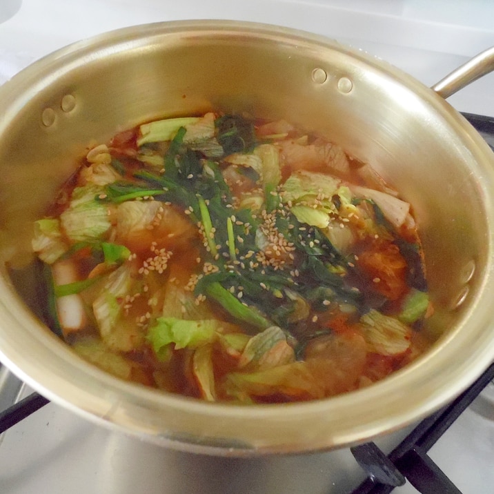 トッポッキ用の餅入り　野菜スープ